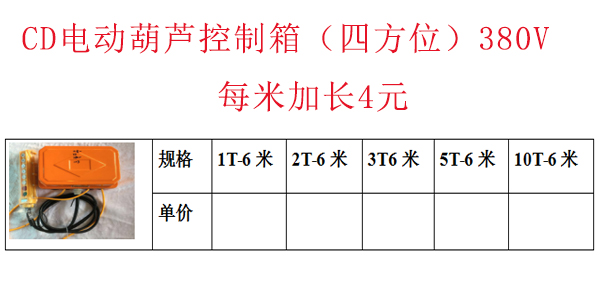 CD电动葫芦控制箱（四方